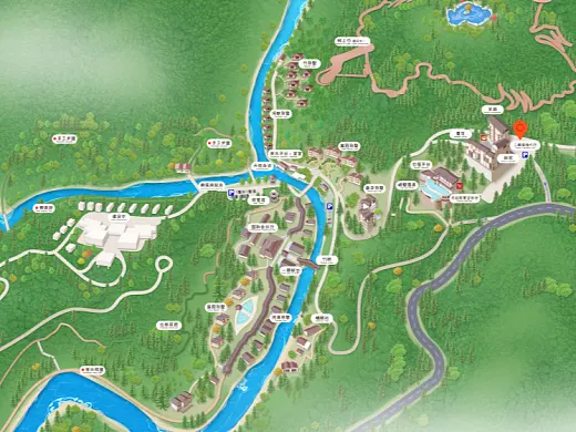 西山结合景区手绘地图智慧导览和720全景技术，可以让景区更加“动”起来，为游客提供更加身临其境的导览体验。